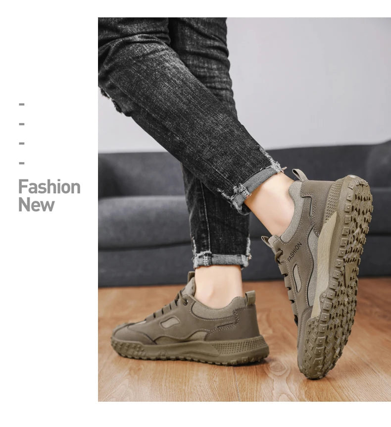 New Casual Sports Men's Work Shoes Lightweight Breathable Non-slip Spring and Summer Comfortable Student Walking Loafers