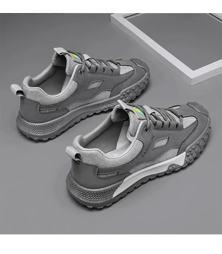 Oulylan Non-slip Wear-resistant Sneakers Travel Walking Shoes Men's Outdoor Hiking Shoes Comfortable Breathable Casual Shoes