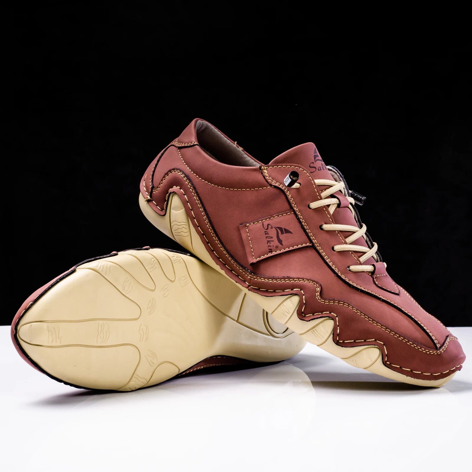 New Men's Flat Casual Shoes Handmade PU Leather Comfortable Loafers Outdoor Men Shoes Breathable Men Moccasins Men's Sneakers