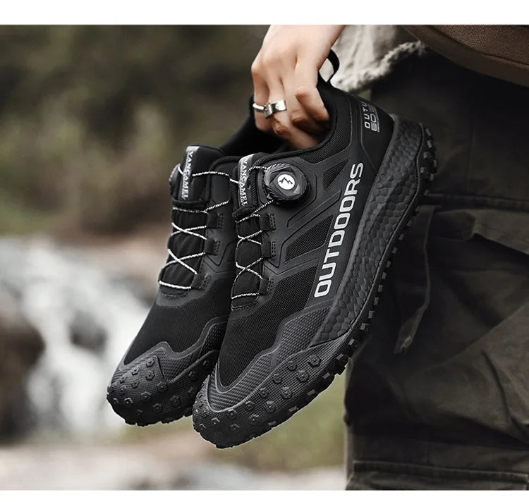 Brand Men’s Hiking Shoes Waterproof Non-slip Sneakers Lightweight Wear-Resistant Climbing Trekking Sneakers  Male Walking Shoes