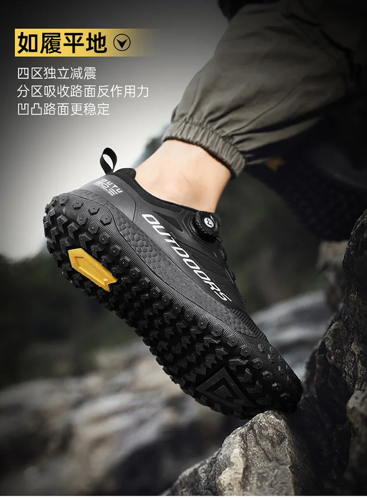 Brand Men’s Hiking Shoes Waterproof Non-slip Sneakers Lightweight Wear-Resistant Climbing Trekking Sneakers  Male Walking Shoes
