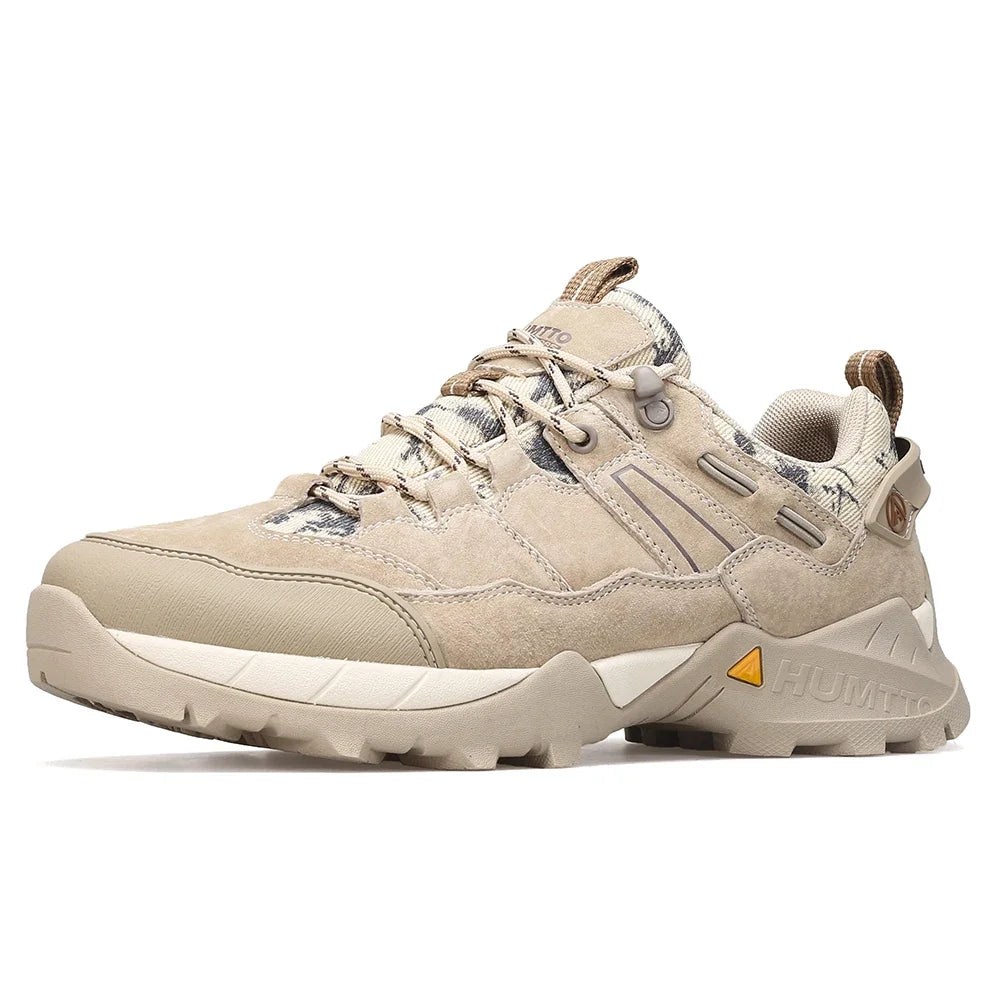 HUMTTO Non-slip Hiking Shoes for Men Genuine Leather Winter Men's Sports Shoes Outdoor Safety Sneakers Breathable Trekking Boots