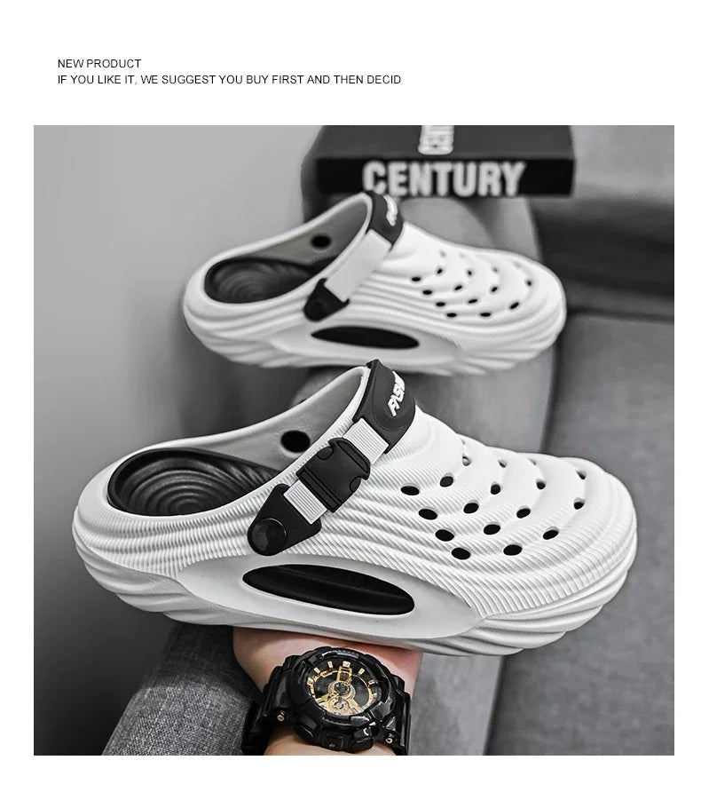 Original Designer Summer Slippers Men Clogs Platform Women Beach Sandals Outdoor Casual Non-slip Footwear Men Sandals