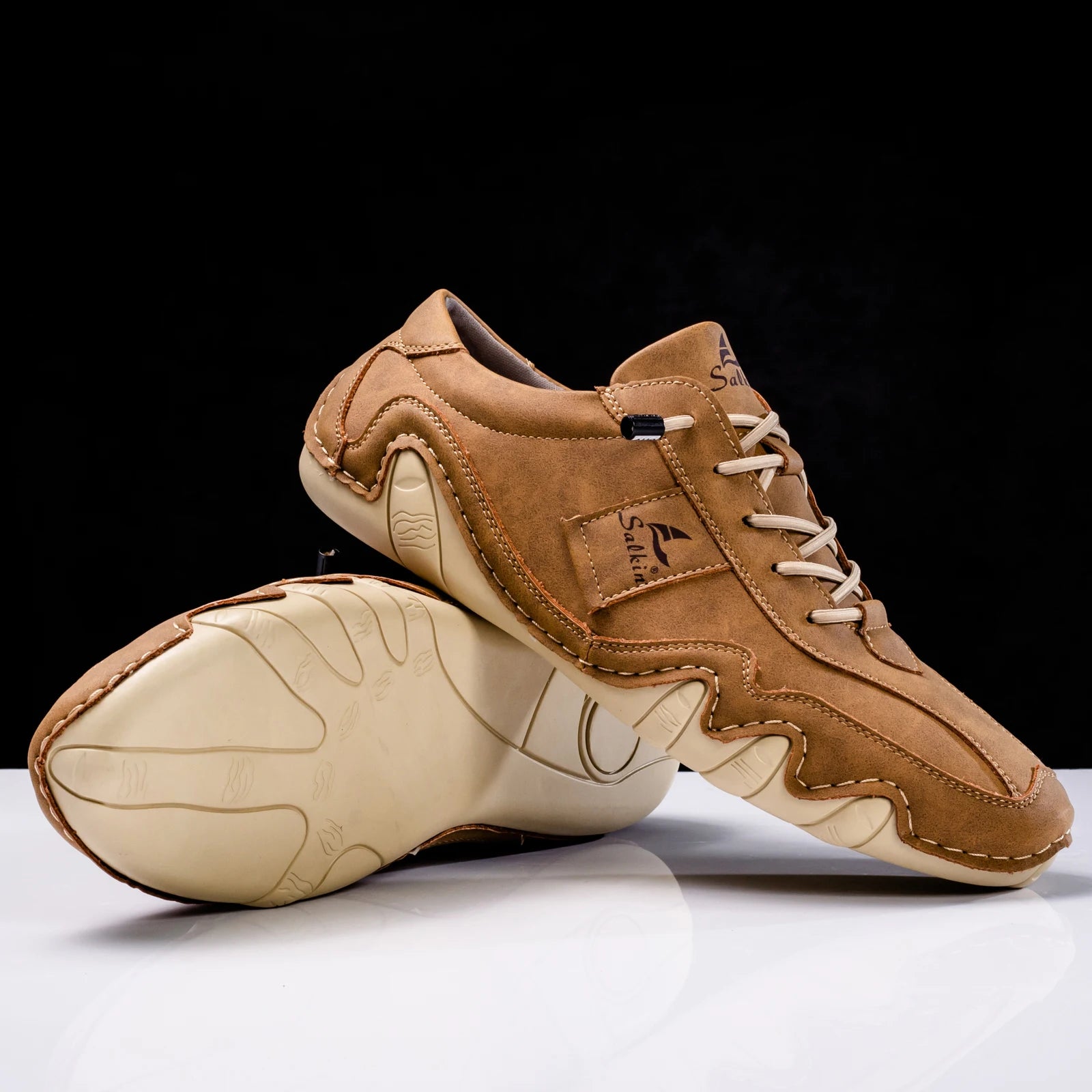 New Men's Flat Casual Shoes Handmade PU Leather Comfortable Loafers Outdoor Men Shoes Breathable Men Moccasins Men's Sneakers