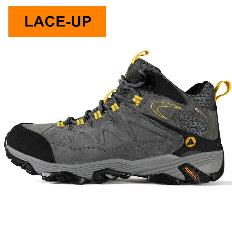 HUMTTO Waterproof Hiking Shoes Leather Outdoor Sneakers for Men Trekking Boots Male Camping Hunting Mens Tactical Ankle Boots