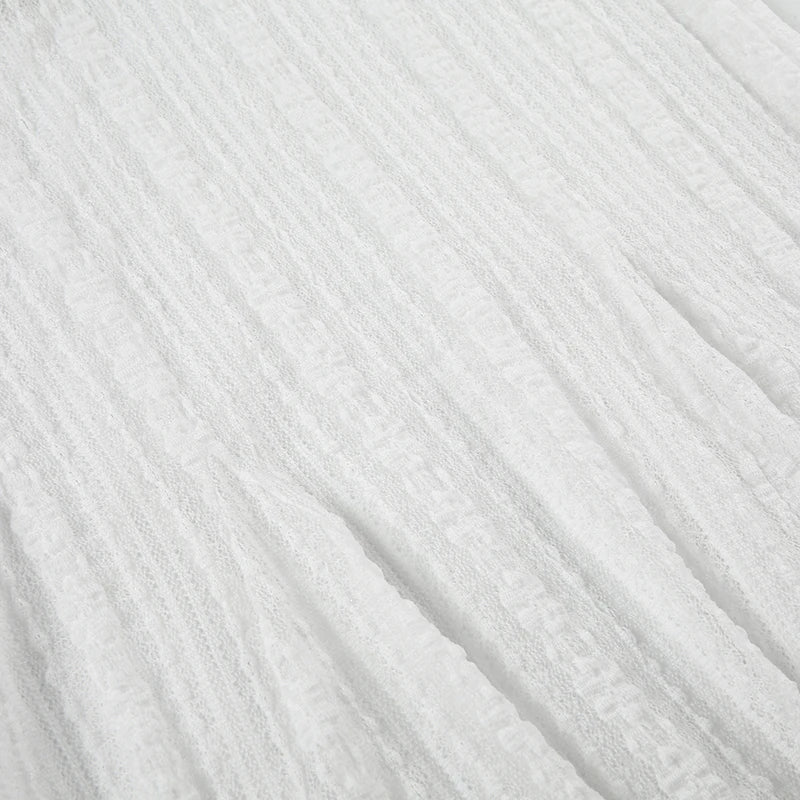 Solid Simple Lace Sheer Chic Women Long Skirts Fashion Summer Causal All-Match Women Dresses