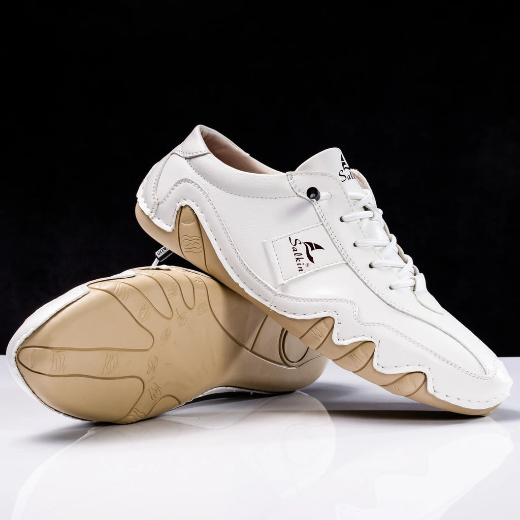 New Men's Flat Casual Shoes Handmade PU Leather Comfortable Loafers Outdoor Men Shoes Breathable Men Moccasins Men's Sneakers