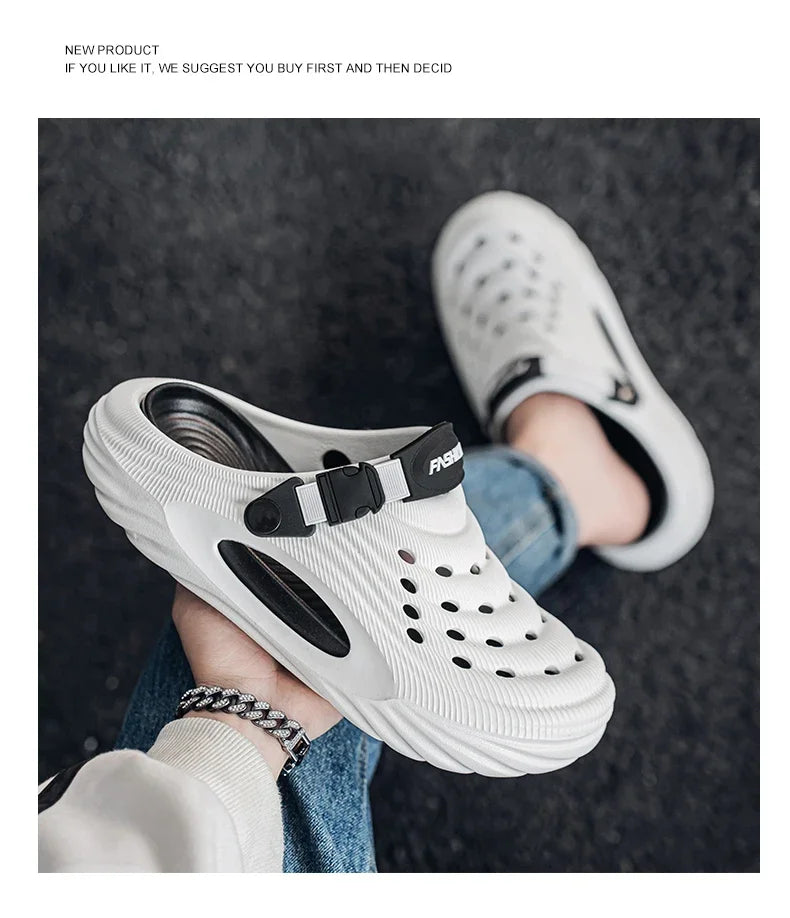 Original Designer Summer Slippers Men Clogs Platform Women Beach Sandals Outdoor Casual Non-slip Footwear Men Sandals