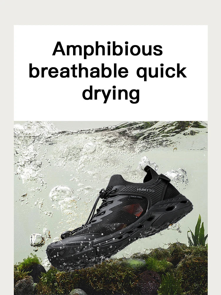 HUMTTO Summer Water Hiking Shoes for Men Breathable Mens Sneaker 2025 Outdoor Beach Sandals Fishing Climbing Wading Man Sneakers