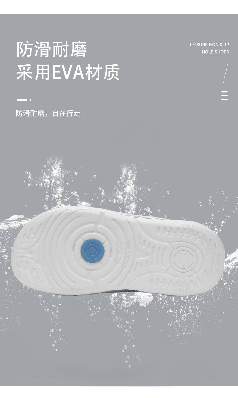 A Pair of Men's New Clogs, Summer New Wear-Resistant Non-Slip Sports Beach Shoes for Outer Wear, Driving Soft Soles, Comfortable Men's Shoes