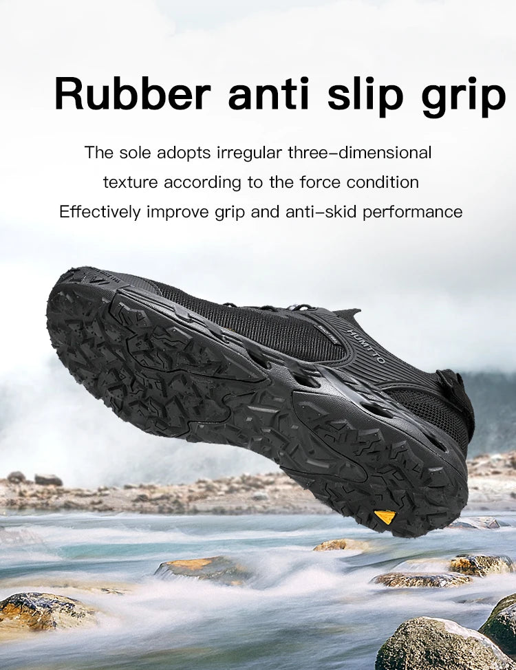 HUMTTO Summer Water Hiking Shoes for Men Breathable Mens Sneaker 2025 Outdoor Beach Sandals Fishing Climbing Wading Man Sneakers