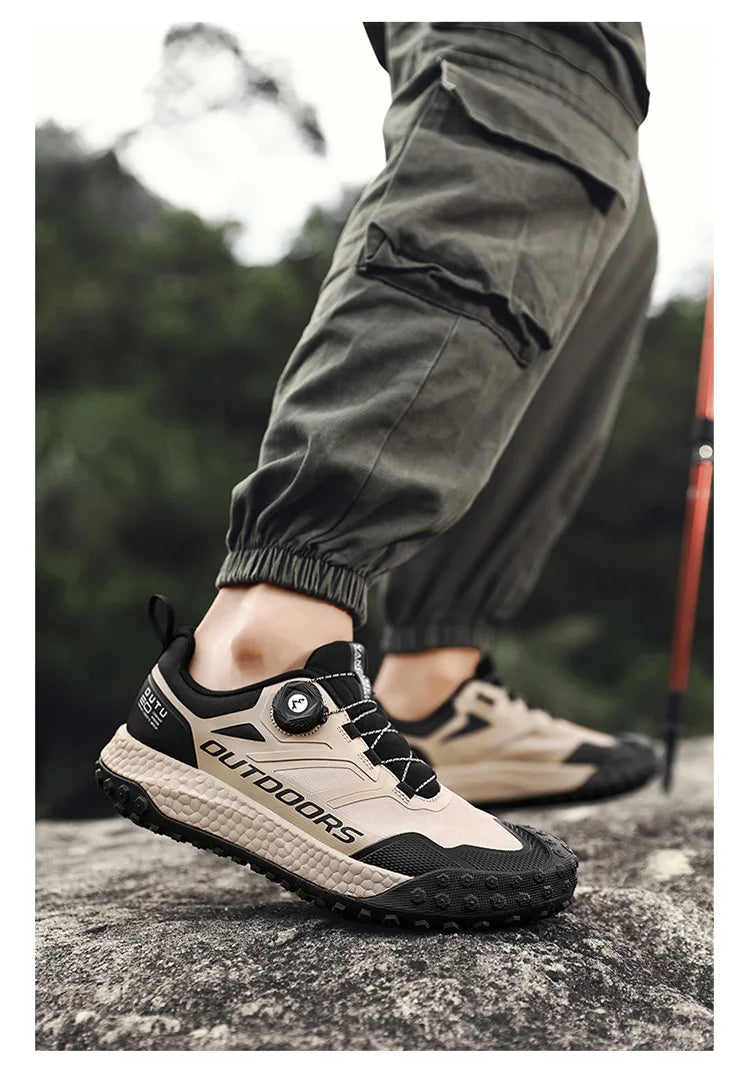 Brand Men’s Hiking Shoes Waterproof Non-slip Sneakers Lightweight Wear-Resistant Climbing Trekking Sneakers  Male Walking Shoes
