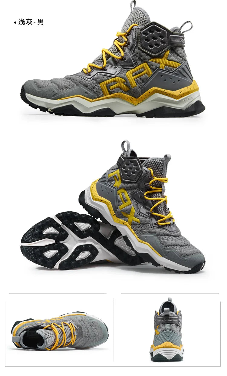 Rax  Men Hiking Shoes  Breathable Outdoor Sports Sneakers for Men Lightweight Mountain Climbing Trekking Shoes Lightweight Shoes