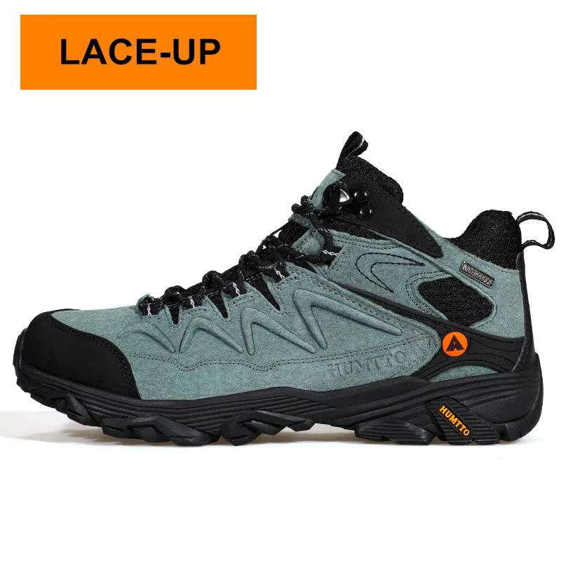 HUMTTO Waterproof Hiking Shoes Leather Outdoor Sneakers for Men Trekking Boots Male Camping Hunting Mens Tactical Ankle Boots