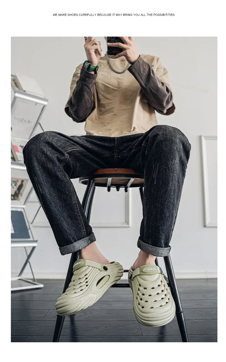 Original Designer Summer Slippers Men Clogs Platform Women Beach Sandals Outdoor Casual Non-slip Footwear Men Sandals