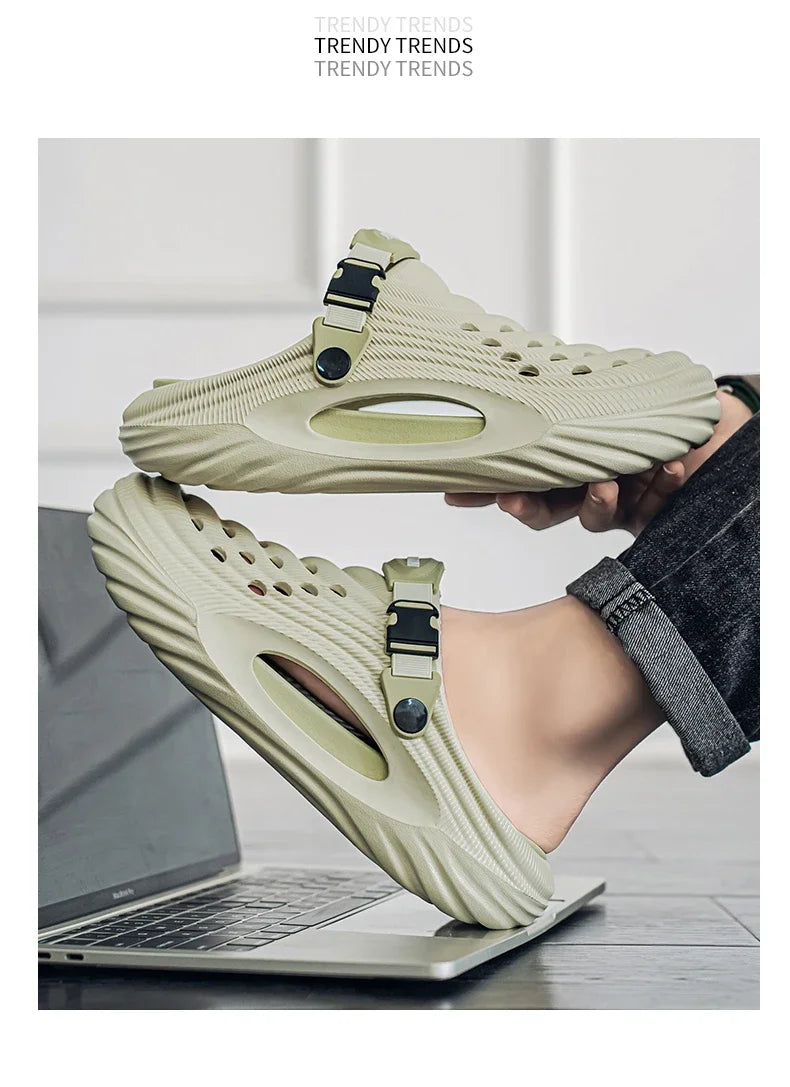 Original Designer Summer Slippers Men Clogs Platform Women Beach Sandals Outdoor Casual Non-slip Footwear Men Sandals