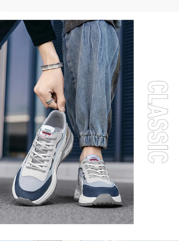 Men's Running Shoes Mesh Breathable Casual Shoes  Fashion Chunky Sneakers Men Outdoor Sports Tennis Shoes
