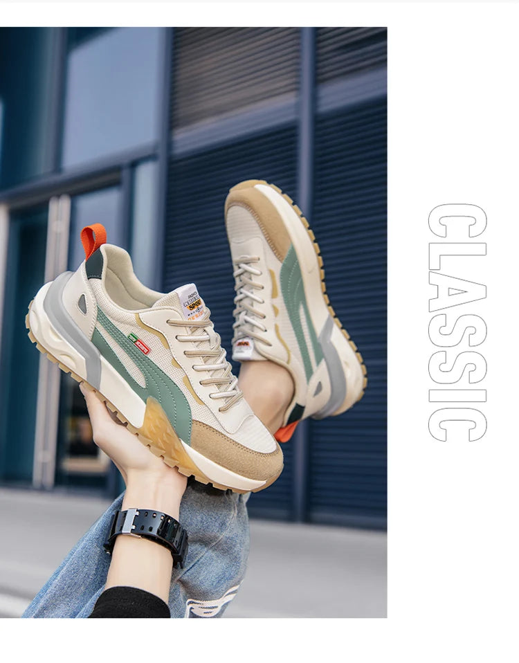 Men's Running Shoes Mesh Breathable Casual Shoes  Fashion Chunky Sneakers Men Outdoor Sports Tennis Shoes