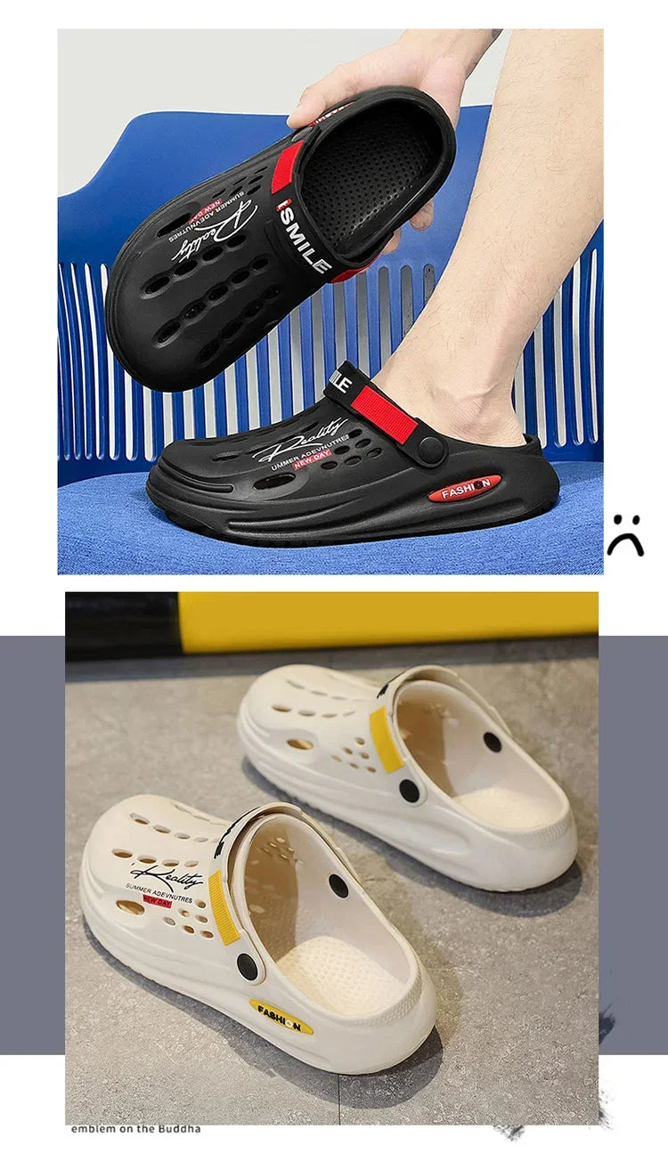 Classic Clog Men Casual Sandals Unisex Closed-Toe Slip-Ons Outdoor Men's Breathable Beach Shoes Slippers