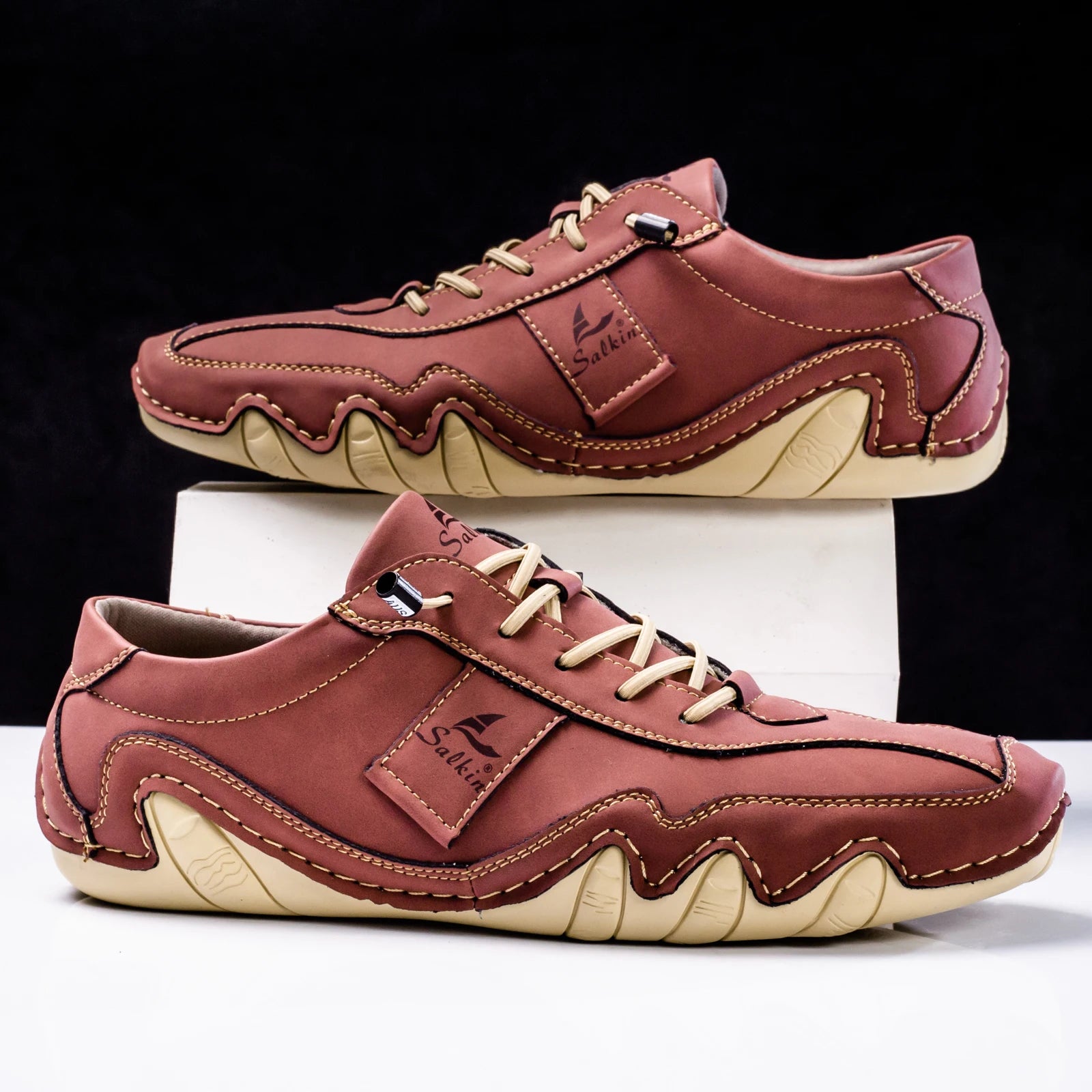 New Men's Flat Casual Shoes Handmade PU Leather Comfortable Loafers Outdoor Men Shoes Breathable Men Moccasins Men's Sneakers