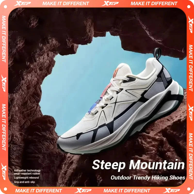 Xtep Kunlun 2.0 Men's Hiking shoes 2025 Spring Non-slip Wear-resistant Wrapping Shock-absorbing Outdoor Sport Shoes 975119170009
